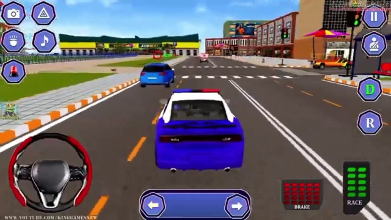 police cop car driving chase realistic gameplay