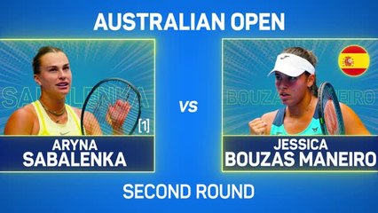 Sabalenka grinds to straight-sets win over Bouzas Maneiro