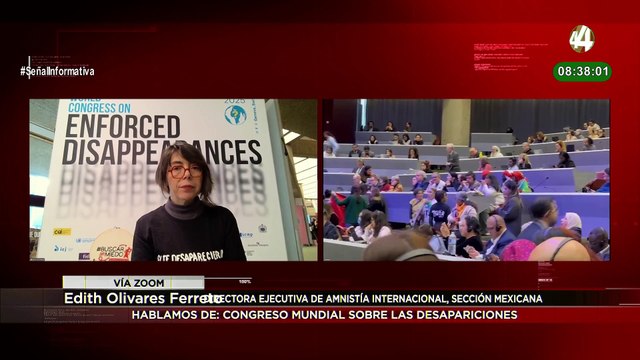 Edith Olivares habla del Congreso Mundial sobre las Desapariciones Forzadas en Ginebra