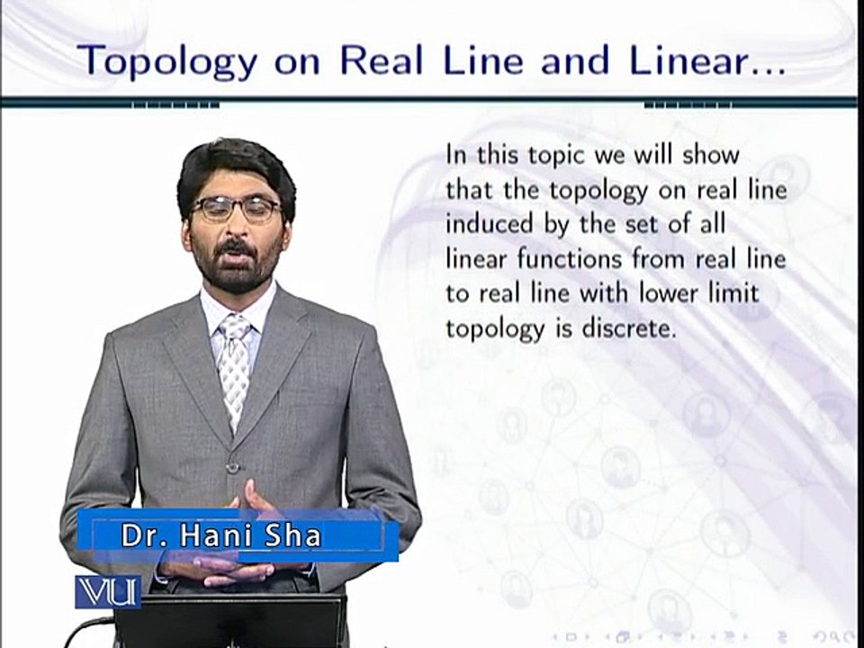 Topology Lecture 83  Topology on Real Line and Linear Function in Topology in Urdu