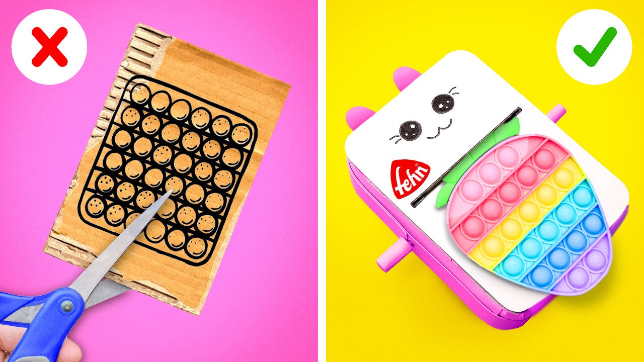 😍 CARDBOARD CRAFTS TO MAKE AT HOME 📦 Hacks by 123GO! UNIVERSE - video ...