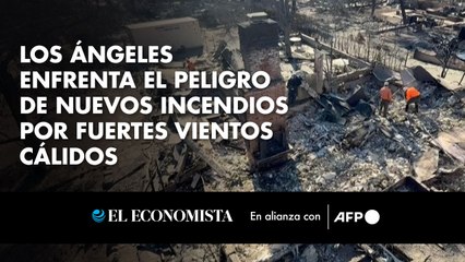 Los Ángeles enfrenta el peligro de nuevos incendios por fuertes vientos cálidos