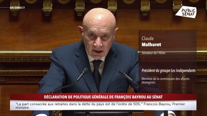 Claude Malhuret évoque "les choix douloureux qu’impose la stabilité de nos institutions"
