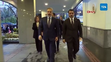 Dışişleri Bakanı Hakan Fidan, Suriye'deki geçici hükümetin Dışişleri Bakanı Esaad Hasan Şeybani ile görüştü