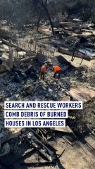 Search and rescue workers comb LA homes