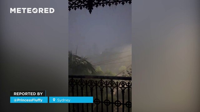 A major storm brings heavy rains and hurricane-force winds to Sydney, Australia