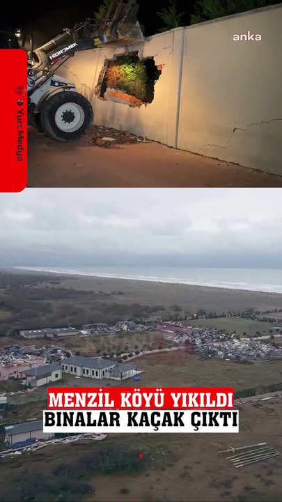 Sakarya'da bulunan Menzil Köyü kaçak olduğu gerekçesiyle yıkıldı. #sakarya #menzil #köy #sondakika