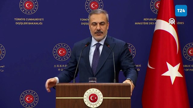 Suriye geçici yönetimi Dışişleri Bakanı Şeybani ile Dışişleri Bakanı Fidan ortak basın toplantısında