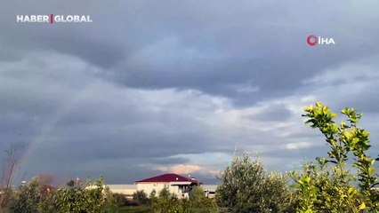 Antalya'da çifte gökkuşağı sürprizi