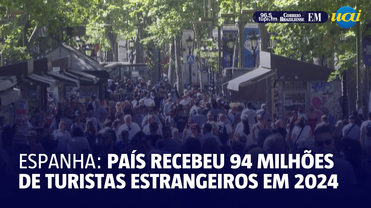 Espanha recebeu em 2024 um recorde de 94 milhões de turistas estrangeiros