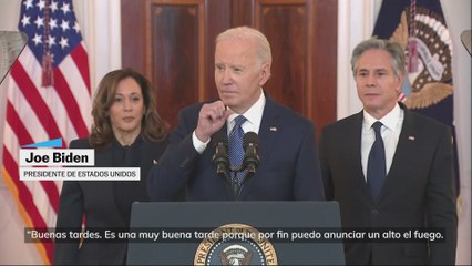 Joe Biden anuncia el alto el fuego entre Israel y Gaza: "Los estadounidenses serán parte de esa liberación"