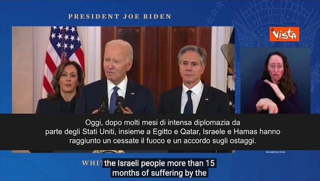 Biden: L'accordo Gaza uno dei pi? difficili della mia vita - SOTTOTITOLI