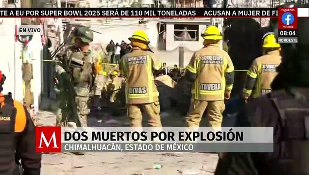 Suman dos muertos por explosión de taller de pirotecnia en Chimalhuacán