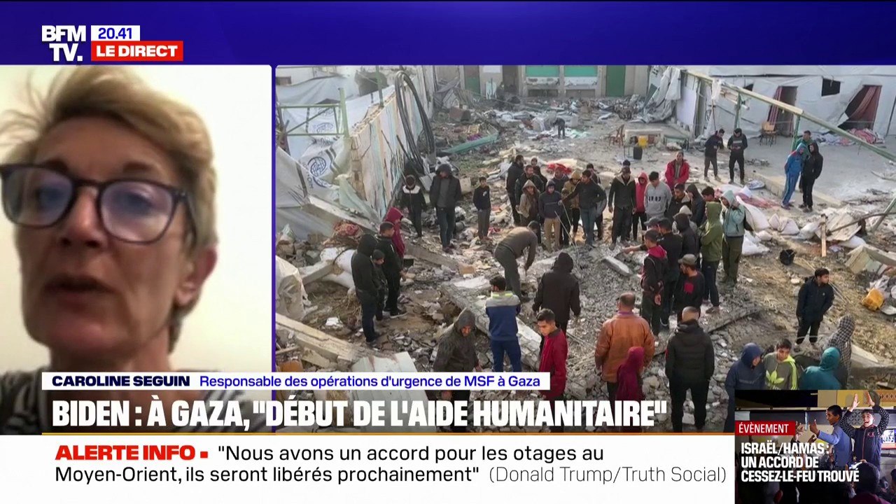 Accord de trêve à Gaza: "J'ai vu l'anéantissement d'une population", témoigne Caroline Seguin (responsable des opérations d'urgence de MSF à Gaza)