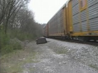 CSX auto rack with a ES44DC leading