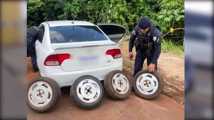 Dois são detidos pela GM com caminhonete furtada em Cafelândia