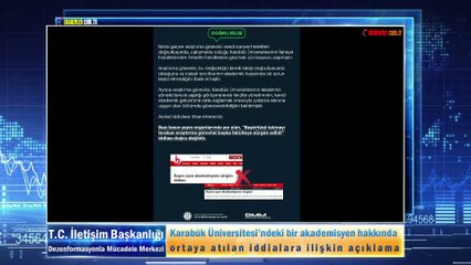 Karabük Üniversitesi’ndeki bir akademisyen hakkında ortaya atılan iddialara ilişkin açıklama