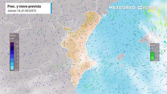En las próximas horas se esperan lluvias y tormentas localmente fuertes en la Comunidad Valenciana