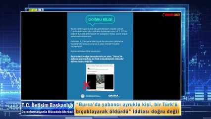 “Bursa’da yabancı uyruklu kişi, bir Türk’ü bıçaklayarak öldürdü” iddiası doğru değil