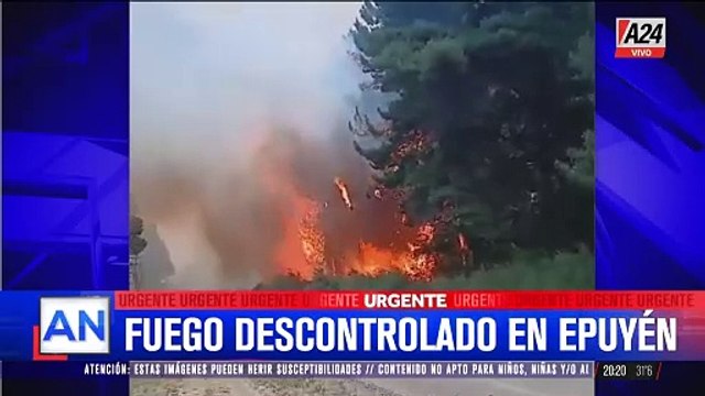A24.com - 🔴FUEGO DESCONTROLADO EN CHUBUT： 200 VIVIENDAS FUERON EVACUADAS La zona afectada es Vil