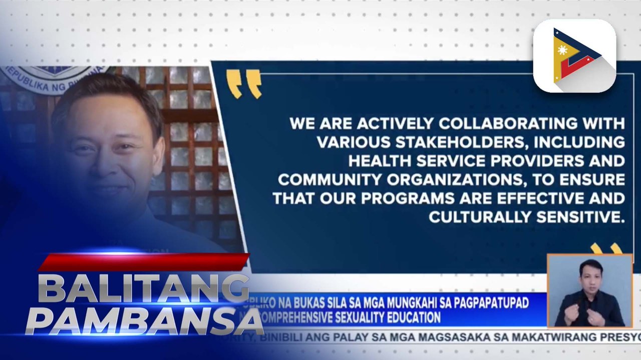 DepEd, tiniyak sa publiko na bukas sila sa mga mungkahi sa pagpapatupad ng Comprehensive Sexuality Education