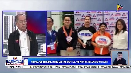 65-K job seekers, hired on the spot sa job fair na inilunsad ng DOLE