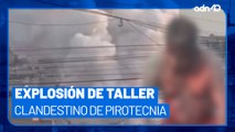 Continúan los trabajos de rescate por la explosión de taller clandestino de pirotecnia