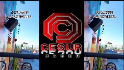 Gökhan Özen, evinin terasından Los Angeles'ı göstererek yangının algı olduğunu iddia etti