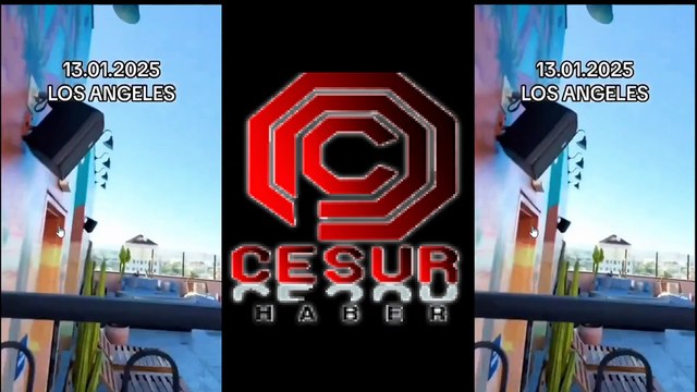 Gökhan Özen, evinin terasından Los Angeles'ı göstererek yangının algı olduğunu iddia etti