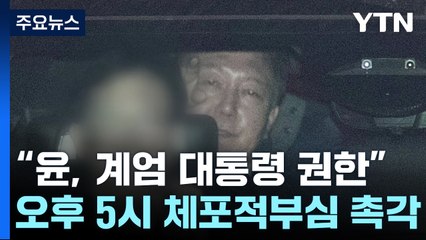 "윤, 계엄은 대통령 권한"...오후 5시 체포적부심 촉각 / YTN