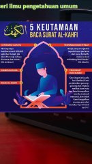 Baca Surat Al Kahfi, Ini 5 Keutamaannya#short