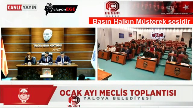 Yalova Belediyesi 2025 Ocak ayı Belediye Meclis toplantısı