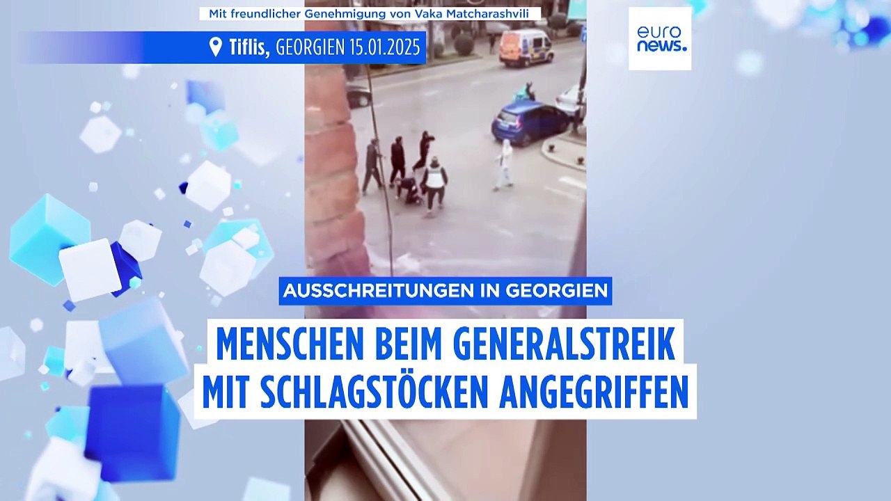 Ausschreitungen in Georgien: Arbeiter beim Streik mit Schlagstöcken angegriffen