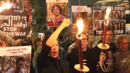 Watch: Israeli hostage families react as Hamas accepts ceasefire deal