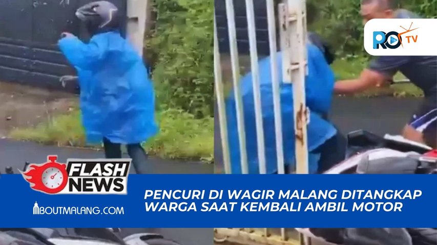 PENCURIAN DI WAGIR MALANG DITANGKAP WARGA SAAT KEMBALI AMBIL MOTOR