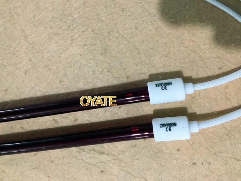 220v 1000w 460mm ruby halogen heating lamps quartz infrared lamps