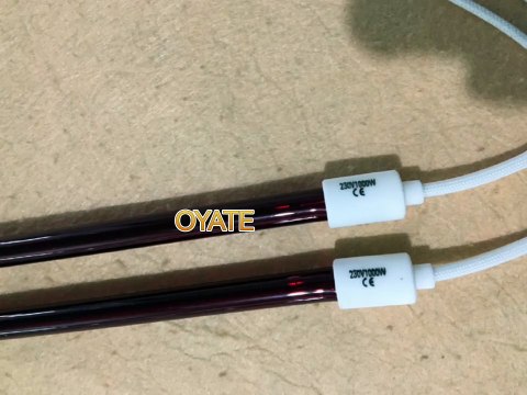 220v 1000w 460mm ruby halogen heating lamps quartz infrared lamps