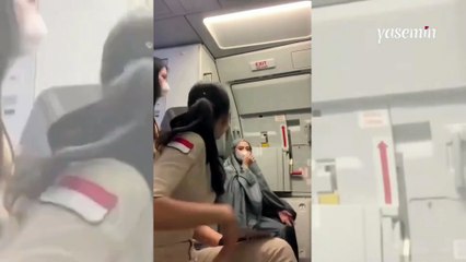 Farklı dini inanışlar bir arada: İki personelin uçuş sırasındaki ibadeti göz doldurdu