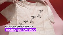 Gravura em Borracha: Tecido Estampado