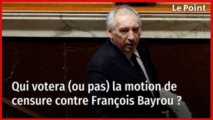 Qui votera (ou pas) la motion de censure contre François Bayrou ?