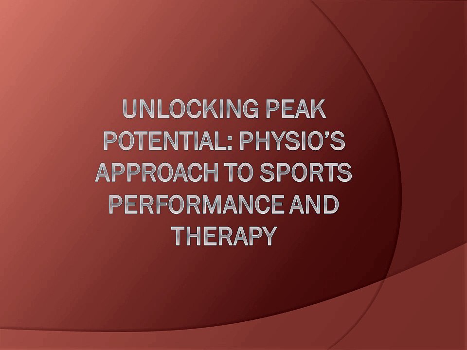 Unlocking Peak Potential: Physio’s Approach to Sports Performance and Therapy