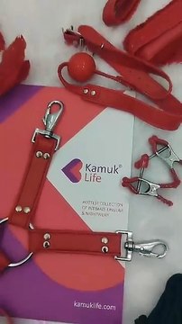 Kamuklife Red Leather BDSM Kit for Bondage play