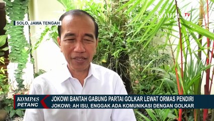 Kata Jokowi Bantah Isu Gabung Golkar Lewat Ormas Pendiri