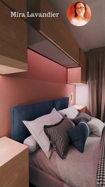 Aménagement de suite parentale avec salle de bain et dressing, plan en enfilade