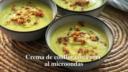 Crema de coliflor al microondas