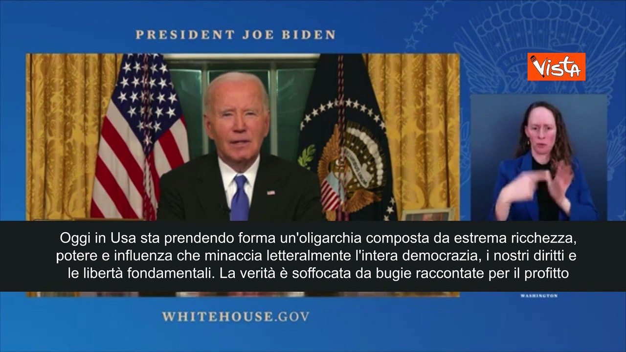 L'addio di Biden: "Pericolosa oligarchia in arrivo negli Usa"