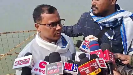 বলাগরে গঙ্গা ভাঙন পরিদর্শনে কেন্দ্রের GFCC  এর টিম।আশাবাদী রচনা।