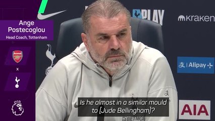 Postecoglou reacts to Bergvall's Bellingham comparison