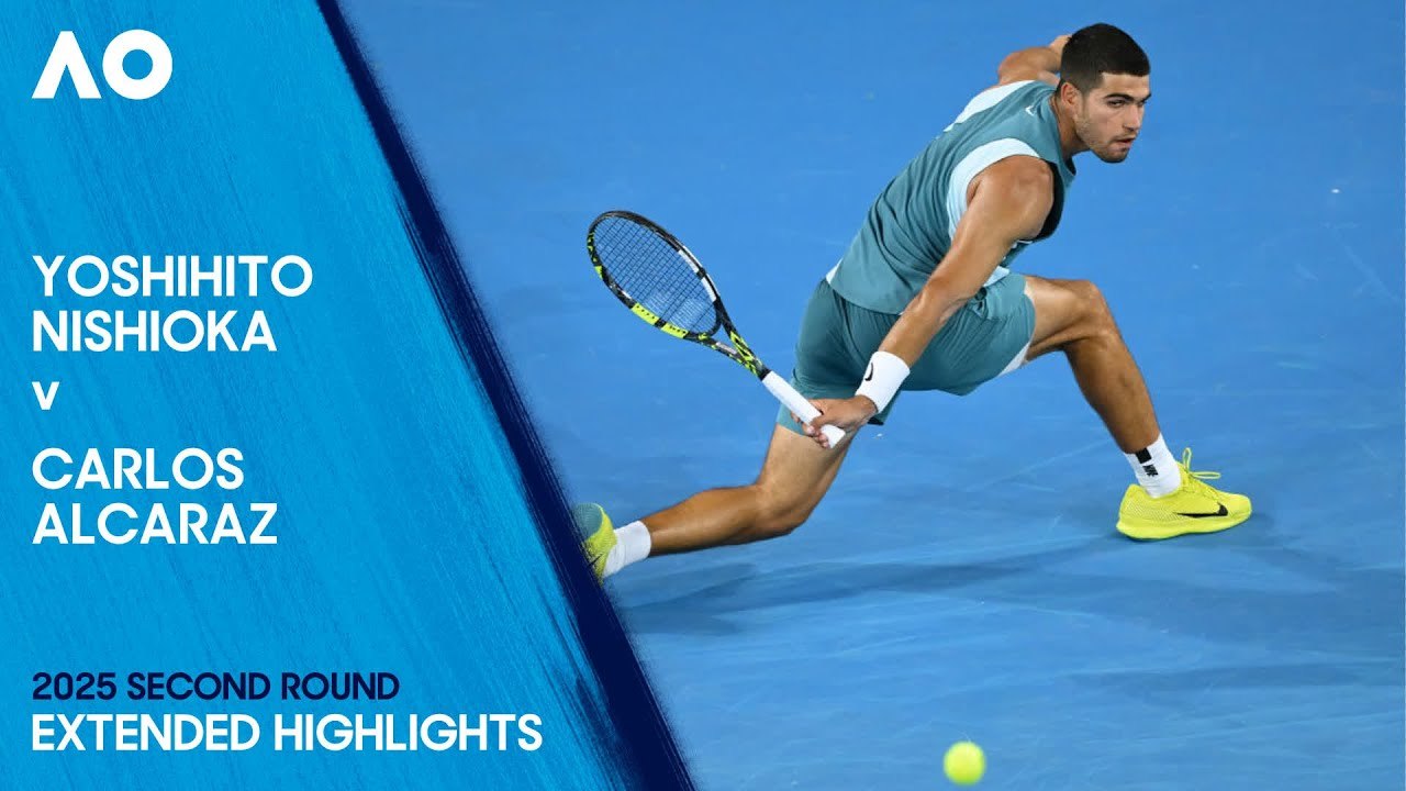 Yoshihito Nishioka v Carlos Alcaraz Extended Highlights ¦ Australian Open 2025 Second Round