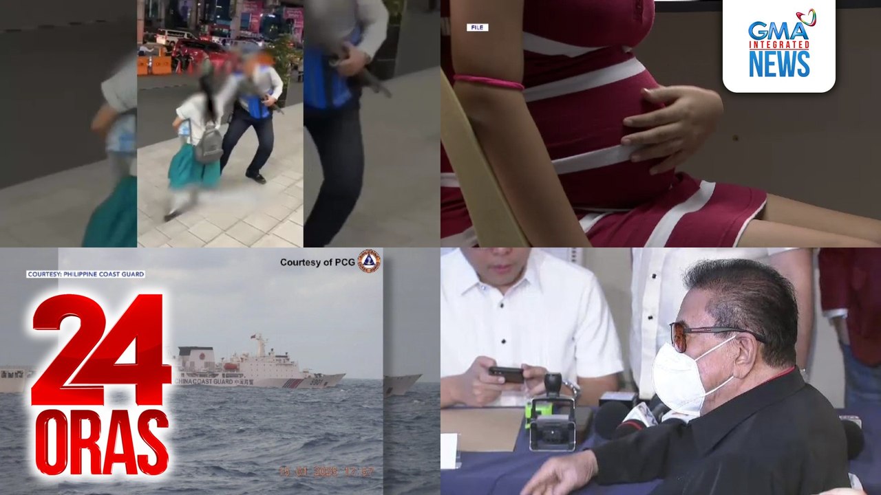 24 Oras: (Part 1) Pagtaboy ng mall guard sa batang naka-student uniform at pagpigtas sa dala nitong sampaguita, iniimbestigahan; Davao City, pinakamabagal ang travel time sa Phl; pag-atras ni ex-Ilocos Sur Gov. Singson sa senatorial race, atbp.